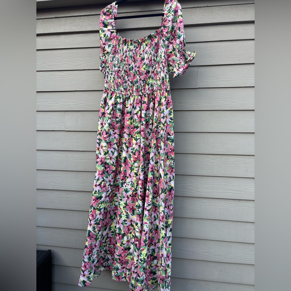 Hawaiian Print Dress